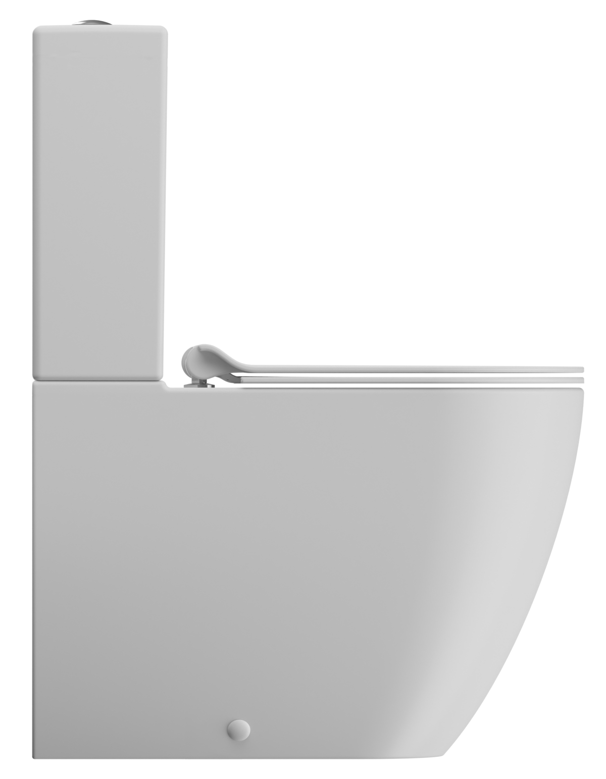 Унитаз напольный безободковый GSI PURA 8806F09 630 мм х 360 мм, Swirlflush, с креплением, цвет Белый матовый (старый артикул 880609)