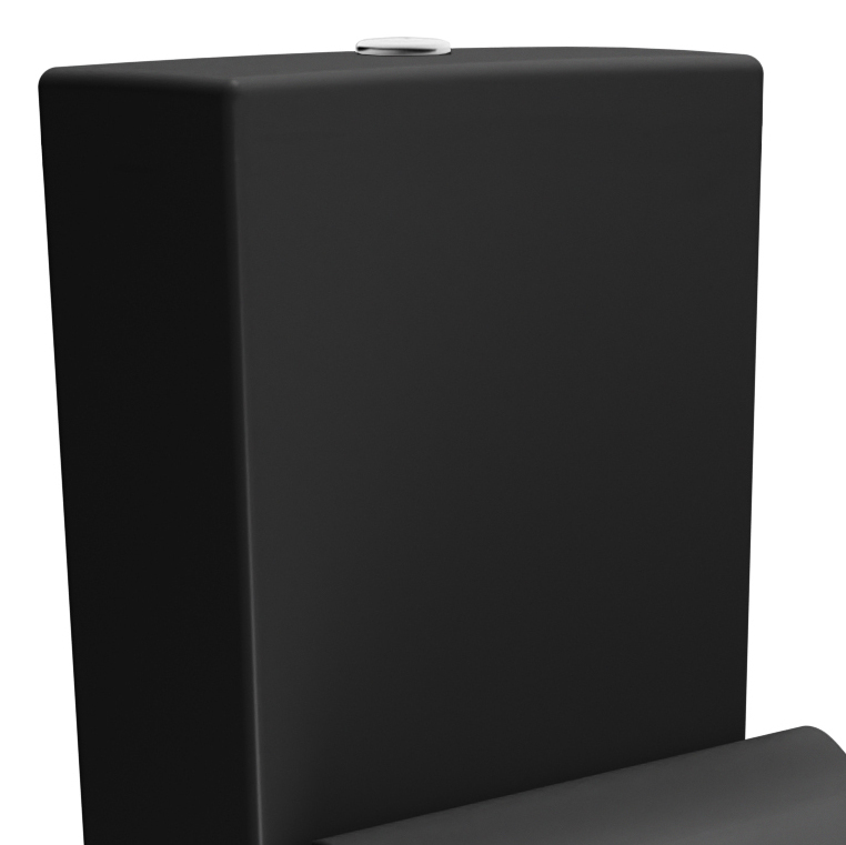 Цельный бачок для напольного унитаза GSI PURA  8691BS26, со смывным антиконденсатным механизмом, цвет Чёрный матовый Ardesia/хром (старый артикул 869126)