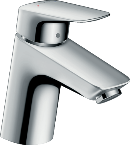 Смеситель для раковины Hansgrohe Logis 71078000 LowFlow с донным клапаном хром 