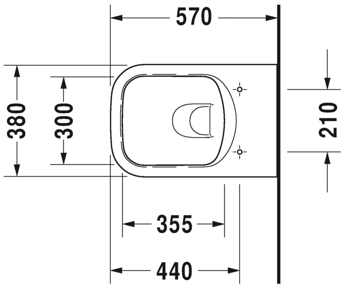 Подвесной унитаз Duravit P3 Comforts 2561090000 57 см безободковый (изделие снято с производства)