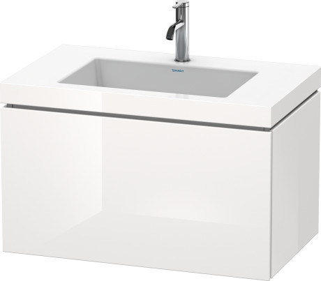 Тумба подвесная с раковиной Duravit L-Cube LC6917O2222 белый глянцевый