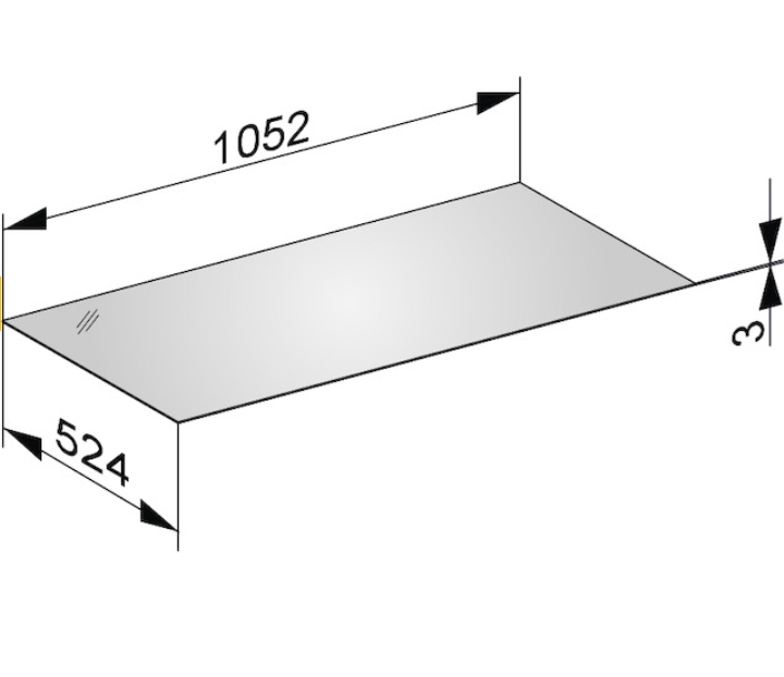Декоративная верхняя крышка из кристаллина для боковой тумбы KEUCO EDITION 11 31324 309000 Белый глянцевый