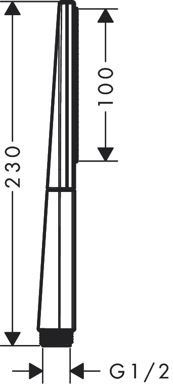 Ручной душ - палочка HANSGROHE 1 JET RAINFINITY 26866140 100, шлифованная бронза