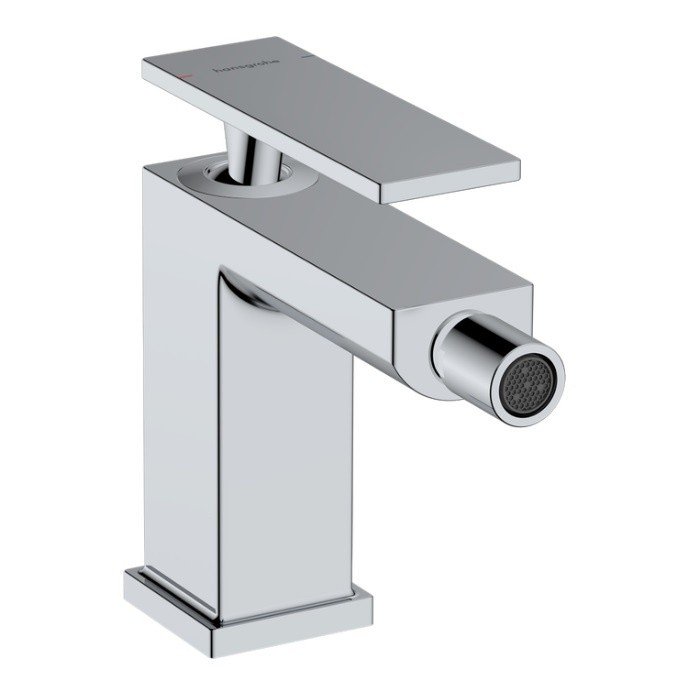 Однорычажный смеситель для биде Hansgrohe Tecturis E 73200000 со сливным гарнитуром, цвет Хром