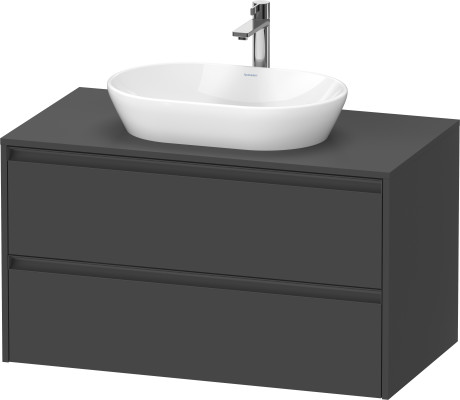 Тумба подвесная под раковину DURAVIT KETHO.2 K24896049490000 550 мм х 1000 мм х 568 мм, графит матовый