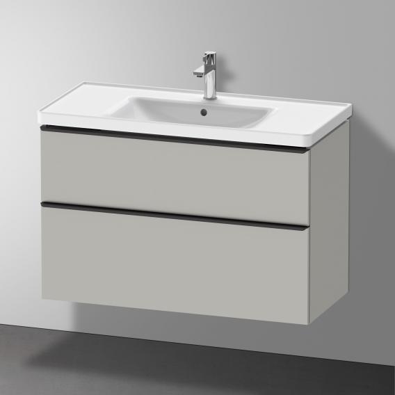 Тумба подвесная под раковину DURAVIT D-Neo DE435600707 984 мм х 452 мм, с выдвижным ящиком и выдвижным отделением, бетонно - серый матовый