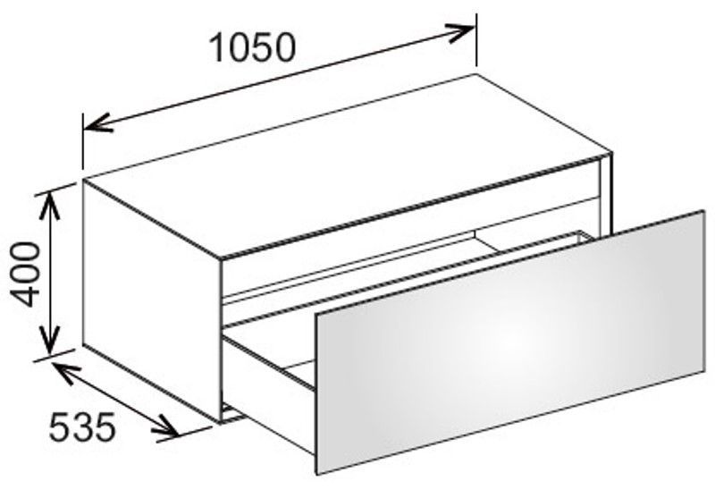 Боковая тумба Keuco Edition Lignatur 33321 700001 1050х400х535 мм 1 ящик Фасад дуб корпус дуб