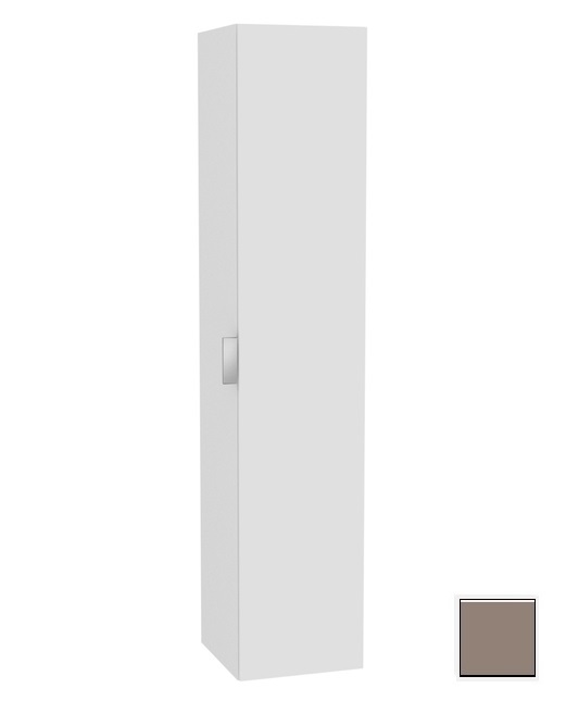 Шкаф - пенал высокий подвесной KEUCO EDITION 11 31330 370002 петли справа, 4 стеклянные полки, корпус/фасад структурный лак, трюфель