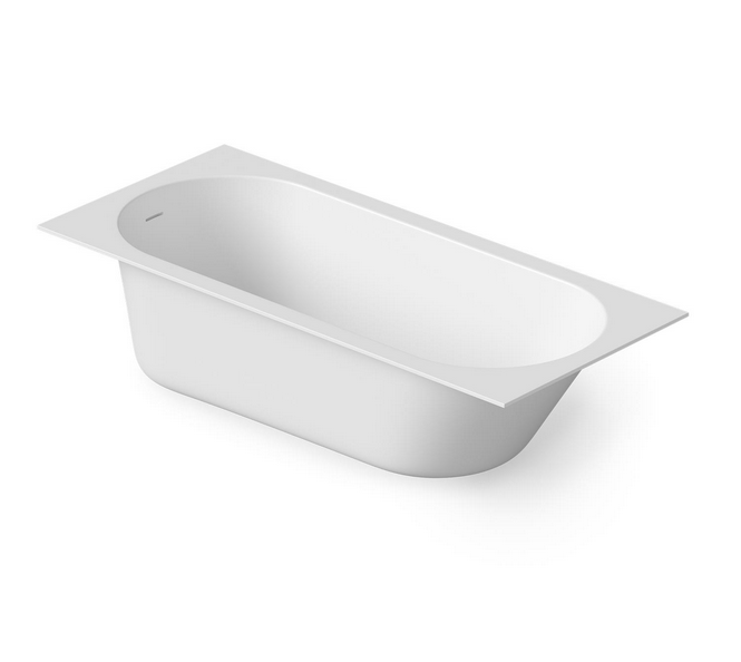 Ванна встраиваемая из композита Solid surface DEA DESIGN EASE DD8676 1800 18 1800 мм х 800 мм х 600 мм, с сифоном и донным клапаном, цвет Белый