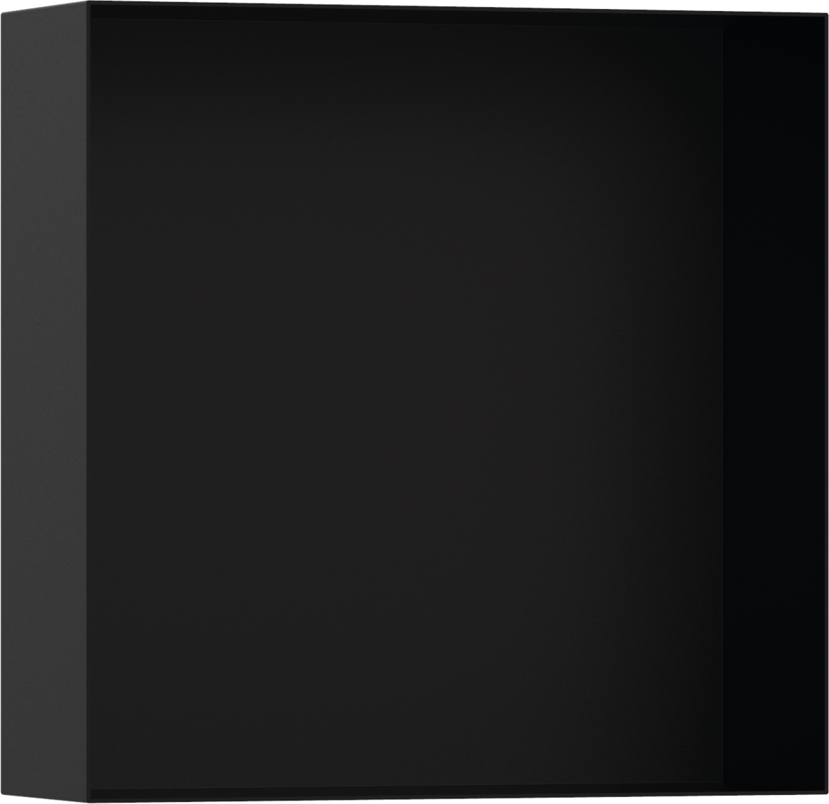 Настенный короб HANSGROHE XtraStoris Minimalistic 56073670 с открытой рамой 300 мм х 300 мм х 100 мм, матовый чёрный