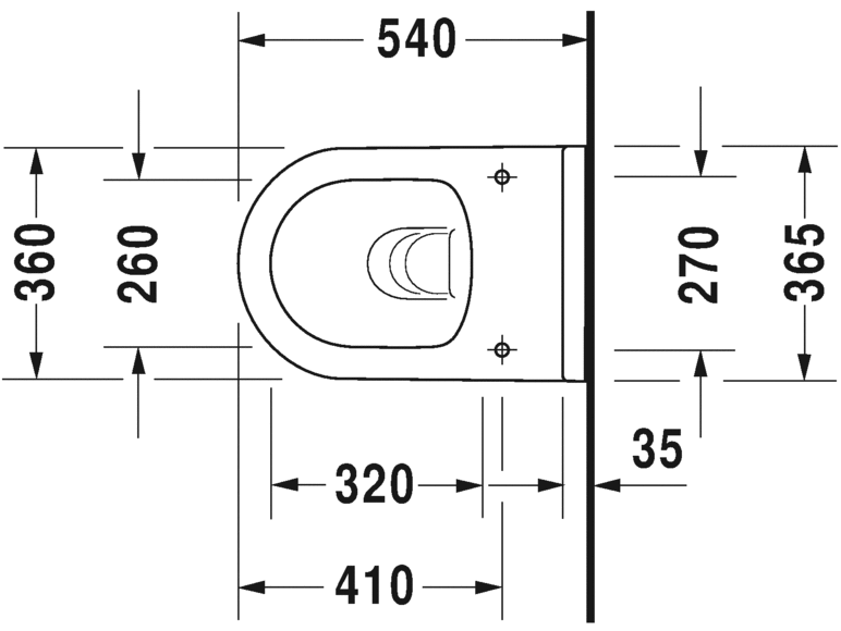 Подвесной унитаз Duravit Starck 3 Rimless 45270900A1 54 см с сиденьем (комплект)