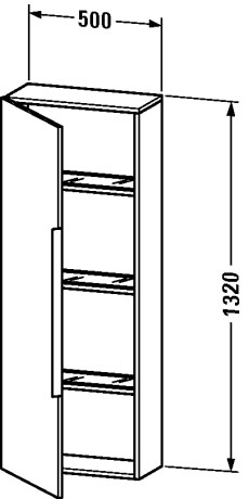 Шкаф подвесной Duravit Happy D.2 H2 9250 R 75 лен, петли справа (изделие снято с производства)