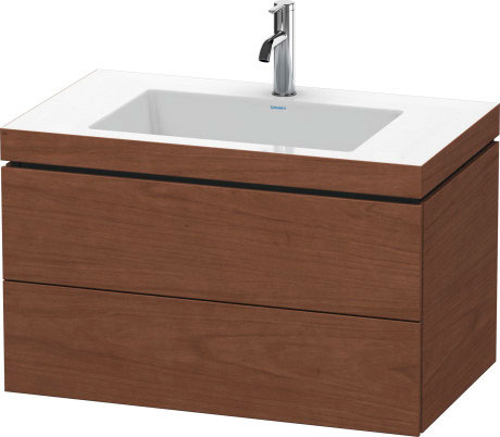 Тумба подвесная с раковиной Duravit L-Cube LC6927O1313 американский орех