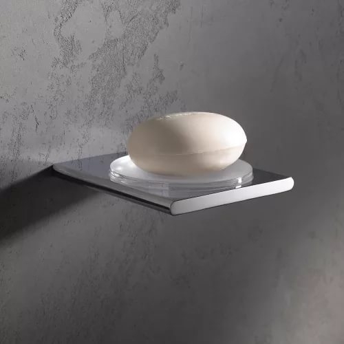 Держатель для мыльницы Keuco Edition 400 11555 039000 в комплекте с мыльницей, бронза шлифованная (изделие снято с производства)