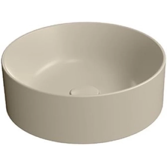 Раковина - чаша накладная круглая GSI KUBE X 942608 400 мм х 400 мм, без отверстия под смеситель, без перелива, цвет Creta Matte