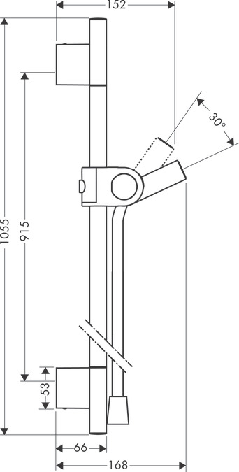 Душевая штанга AXOR Uno 27989000 хром