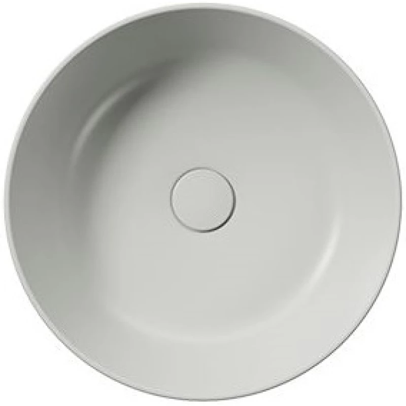 Раковина накладная круглая GSI KUBE X 942717 450 мм х 450 мм, без отверстия под смеситель, без перелива, цвет Cenere Matte