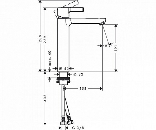 Смеситель для раковины Hansgrohe Metris S 31026000 Хром