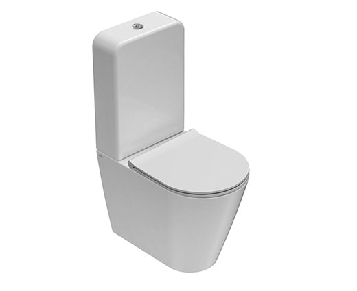 Напольный унитаз  GLOBO FORTY3 FO003BI 360 х 580 мм, (чаша), c выпуском Vario, для бачка FO008BI, белый глянцевый