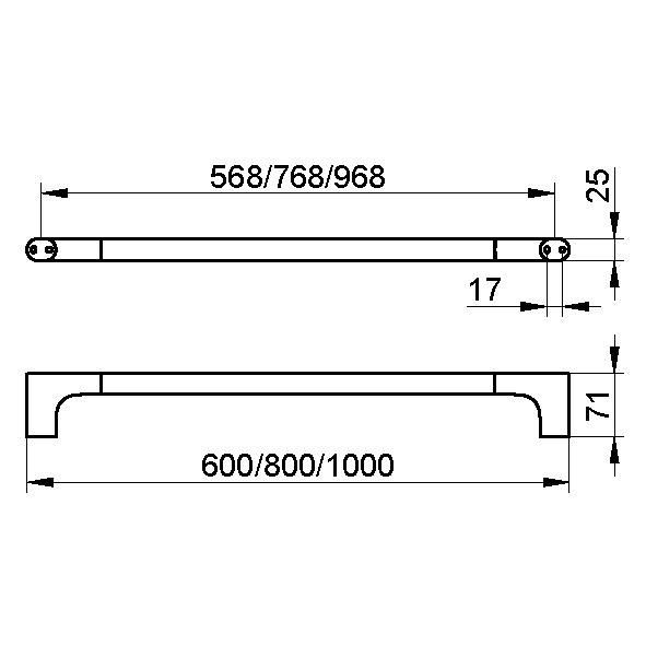 Держатель для полотенца Keuco Edition 400 11501 010800 хром 80 см