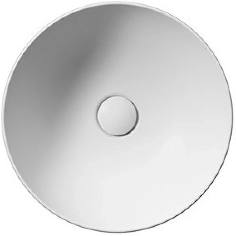 Раковина-чаша накладная круглая GSI NUBES 903909 400 мм х 400 мм, без отверстия под смеситель, без перелива, цвет Белый матовый
