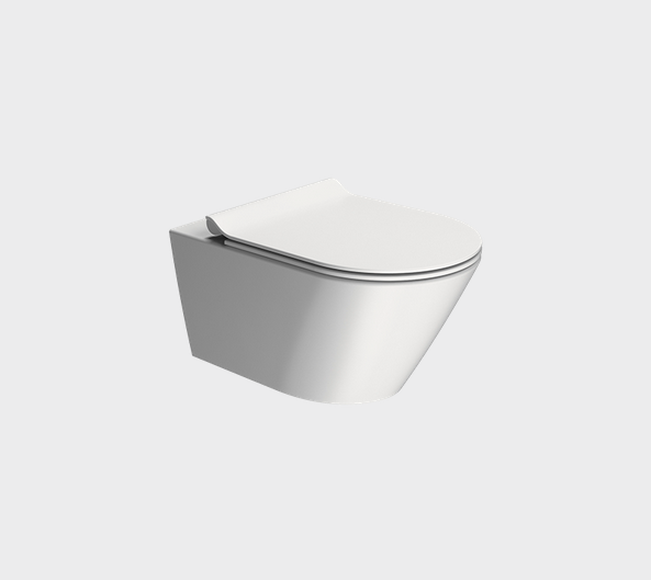 Унитаз подвесной GSI KUBE X 9413FR509 550 мм х 360 мм, c Genius Flush, с крепежом, цвет Белый матовый