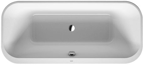 Акриловая ванна Duravit Happy D2 Plus 700453000000000 1800 х 800 c двумя наклонами для спины, с бесшовной акриловой панелью и рамой, отдельно стоящая, белая