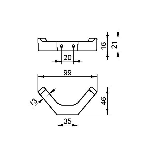 Крючок для полотенца двойной Keuco Edition 11 11115 010000  хром
