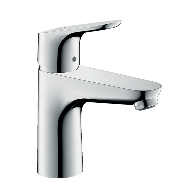 Однорычажный смеситель для раковины HANSGROHE Focus 31603000 100 мм, с донным клапаном, с LowFlow, цвет Хром