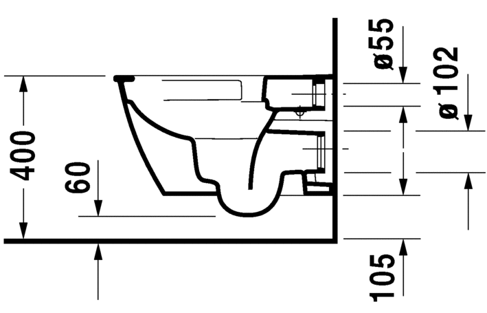 Подвесной унитаз Duravit Darling New 2557090000 54 см безободковый