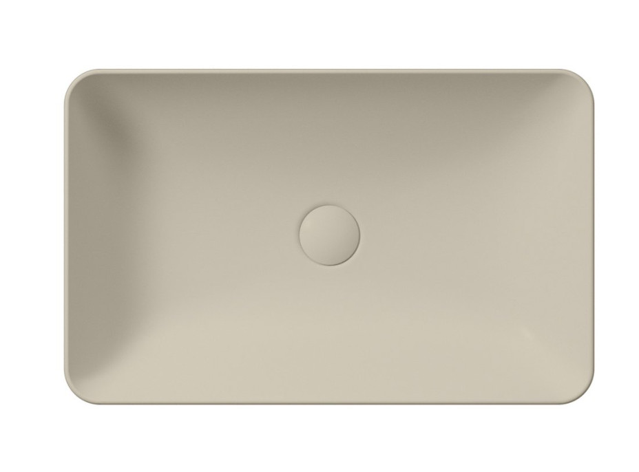 Раковина накладная GSI NUBES 903608 600 мм х 380 мм, без отверстия под смеситель, цвет Creta Matte