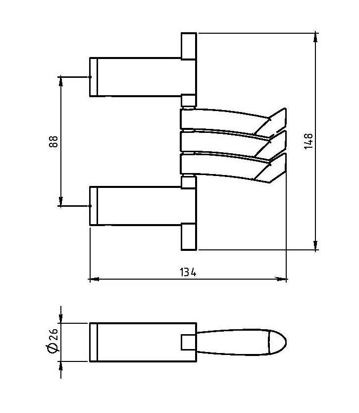 Крючок тройной Novaservis Metalia 2 6281.0 хром