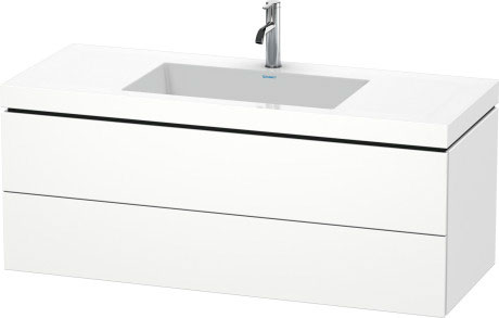 Тумба подвесная с раковиной Duravit L-Cube LC6929O1818 белый матовый