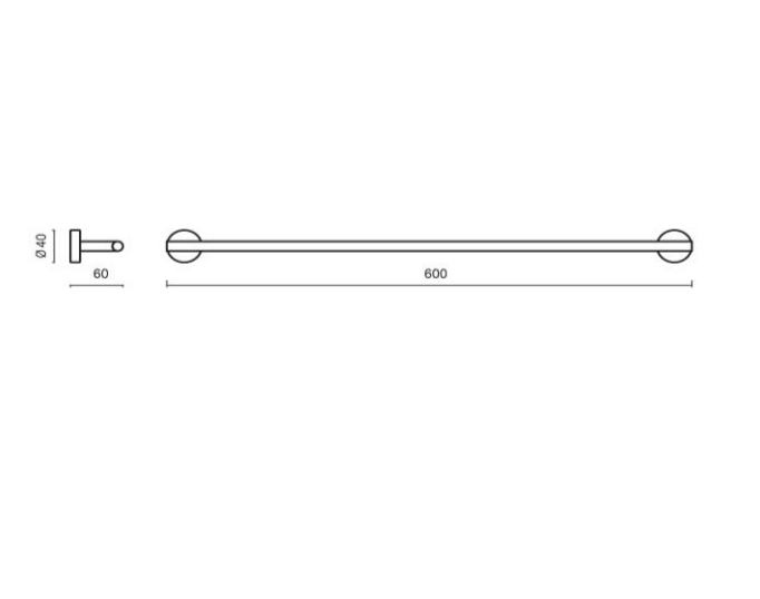 Полотенцедержатель BOSSINI Tondo Line V50103.030 600 мм, цвет Хром