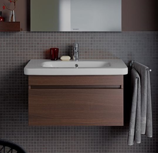 Тумбочка подвесная под раковину Duravit DuraStyle DS 6381 5353 с 1 выдвижным ящиком, каштан тёмный