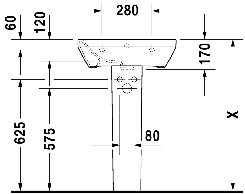 Раковина подвесная  Duravit Durastyle 2319550000 55х44см