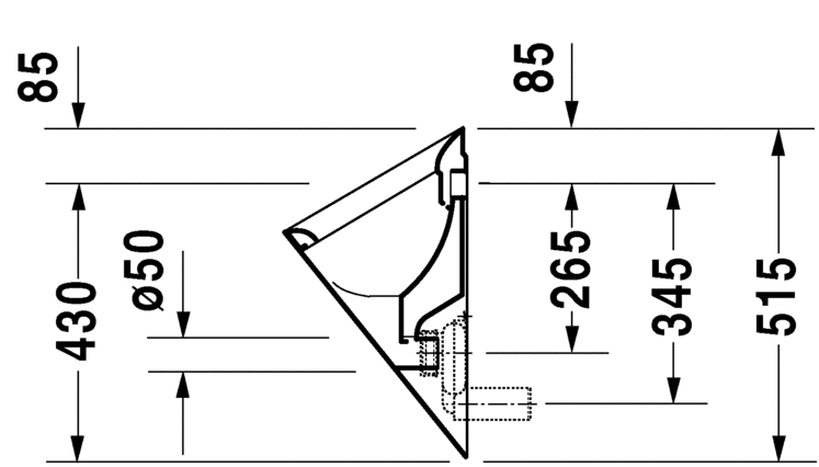 Писсуар Duravit Starck 1 0834320000 без мушки