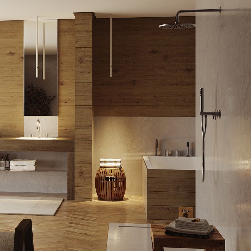 Верхний душ BOSSINI NOBU INI030.075 280 мм, из стали Inox, цвет Матовая нержавеющая сталь