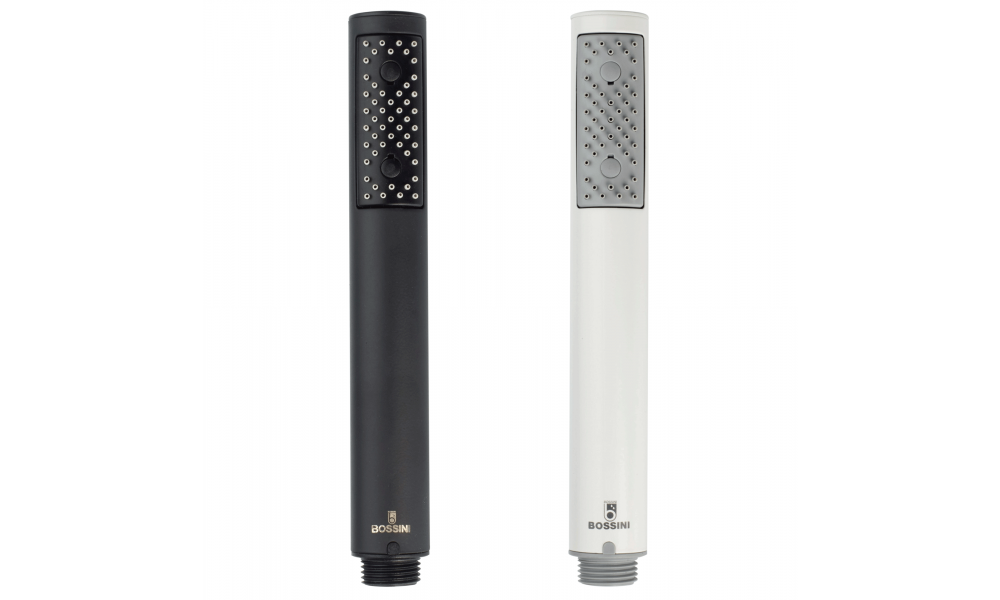 Душевой комплект Bossini Zen C12002C.073 с лейкой, шлангом и держателем, чёрный матовый