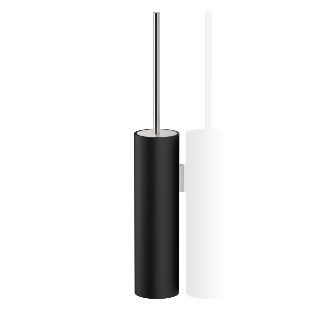 Ершик для унитаза подвесной  DECOR WALTHER (STONE WBG)  0970965   52 X Ø 8,5 х9,5 см,  композит Solid Surface, черный  матовый/сталь матовая