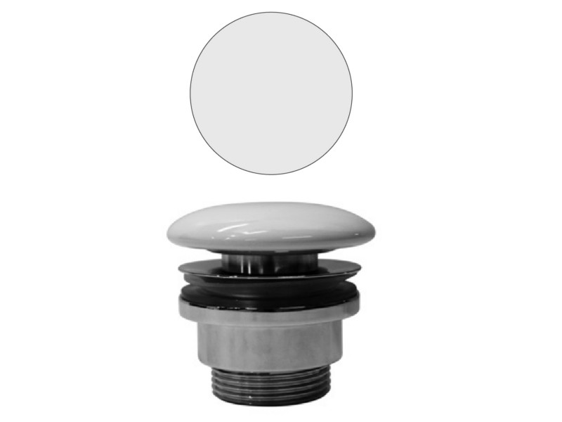 Донный клапан для раковины GSI SPARES PVC09 цвет Белый матовый
