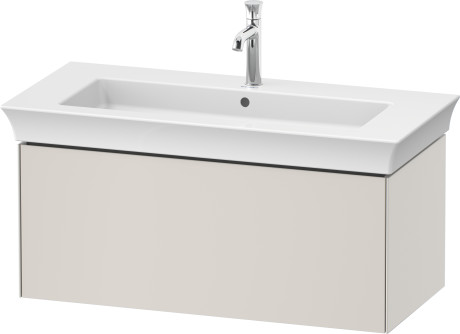 Тумба подвесная DURAVIT White Tulip WT424203939 458 мм х 984 мм, с одним выдвижным ящиком, скандинавский белый шелковисто-матовый