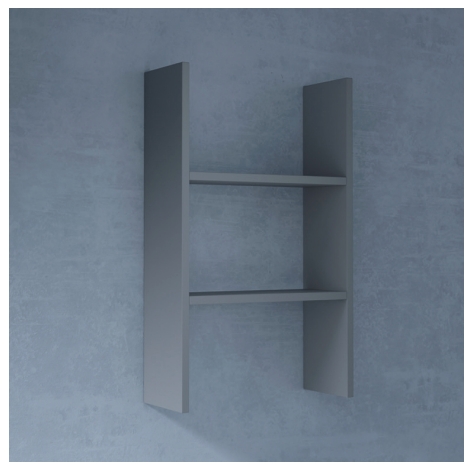 Полка для ванной комнаты BMT BLUES 4.0  901 537 DFB 01  350х572х110 мм цвет Metallic Titanium