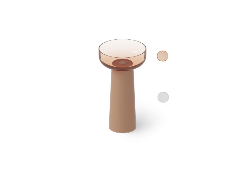 Раковина напольная из полимера и композита DEA DESIGN Pedestal Basin DD2027 480 R9 18 480 мм х 480 мм х 880 мм, цвет Brown Copper R9/White №18