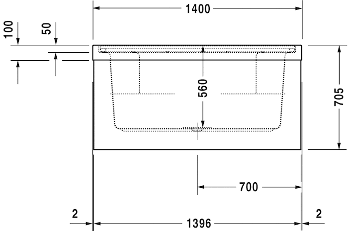 Акриловая встраиваемая ванна Duravit Blue Moon 700143000000000 1400 х 1400