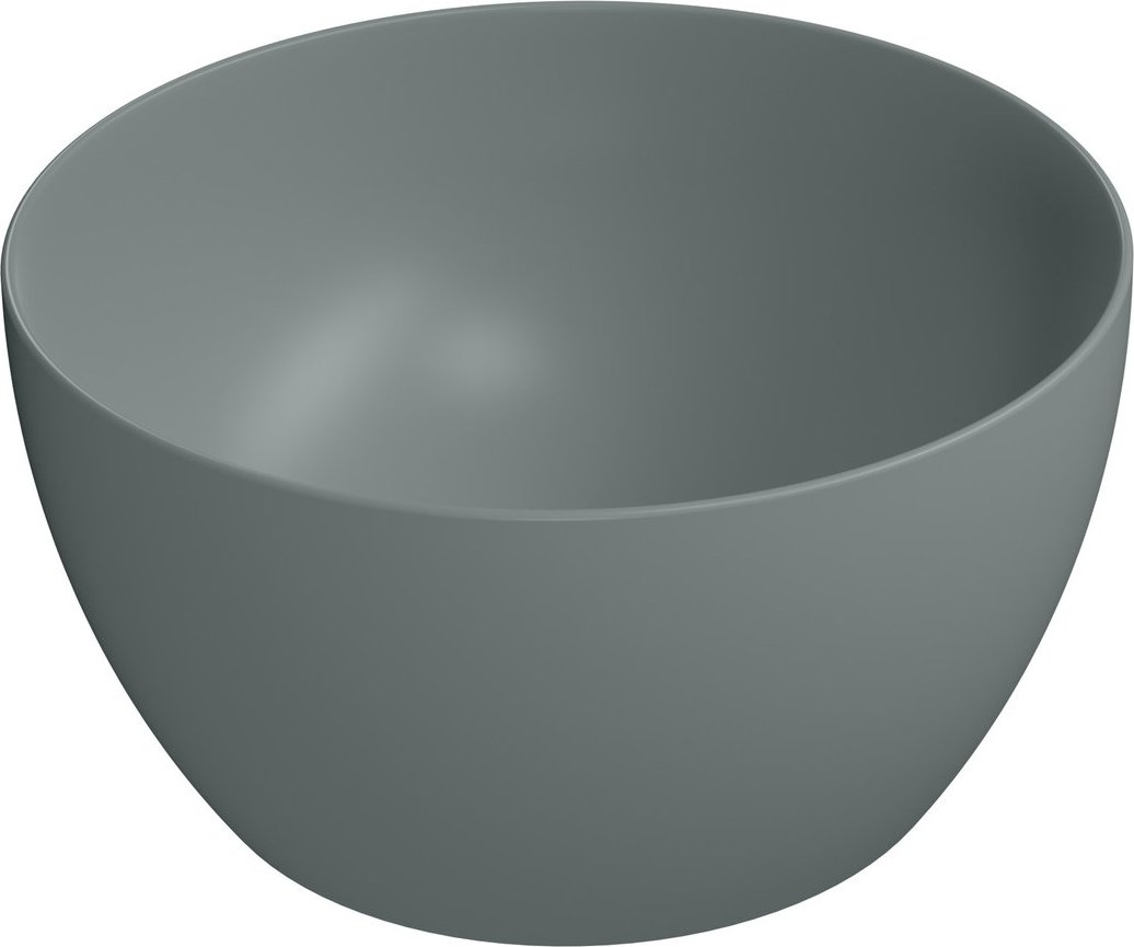 Раковина-чаша накладная круглая GSI PURA 885204 420 мм х 420 мм, без отверстия под смеситель, цвет Agave Matte