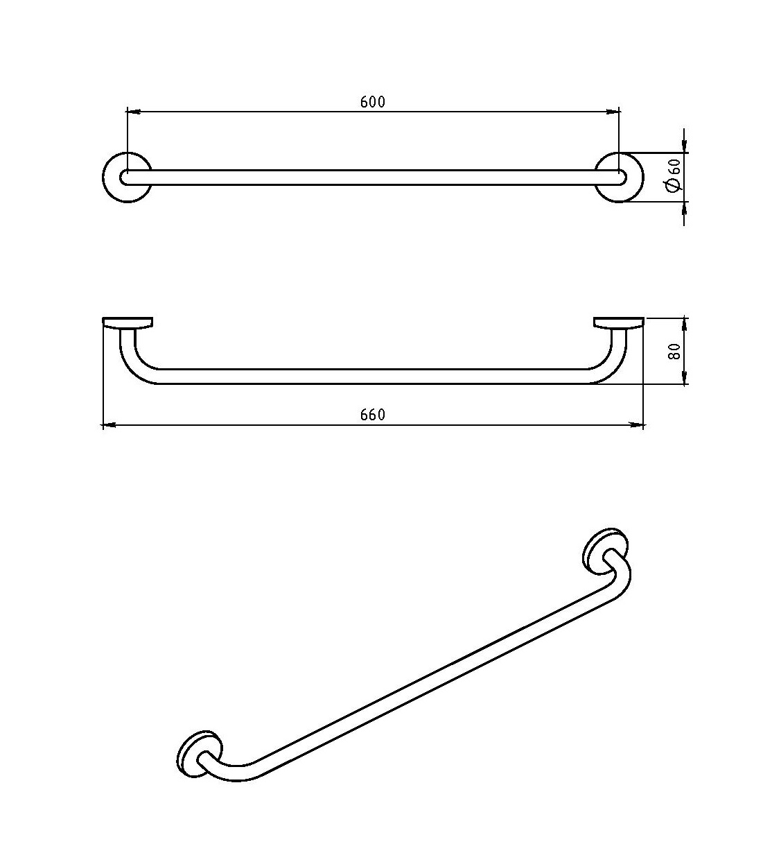 РАСПРОДАЖА Полотенцедержатель Novaservis  Metalia 1 6128.0 хром