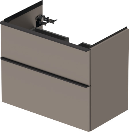 Тумба подвесная под раковину DURAVIT D-Neo DE43554343 784 мм х 452 мм, с выдвижным ящиком и выдвижным отделением, базальт матовый