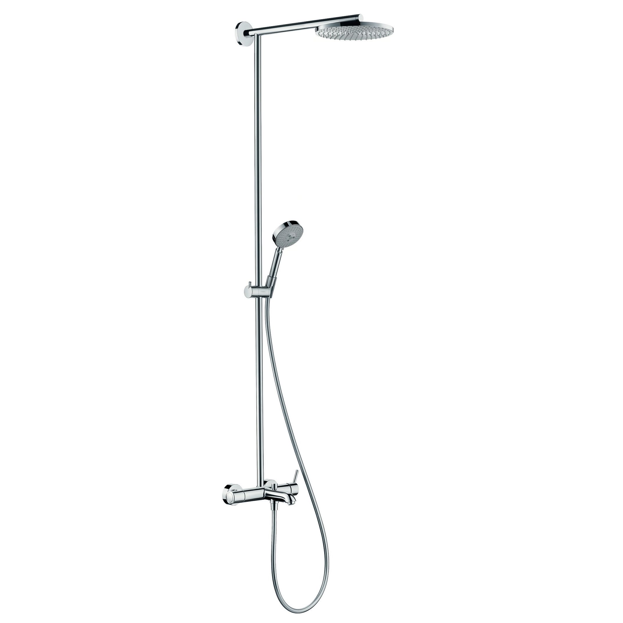 Душевой комплект Hansgrohe Raindance 27141000 Showerpipe 180 Ecosmart с термостатом хром (изделие снято с производства)