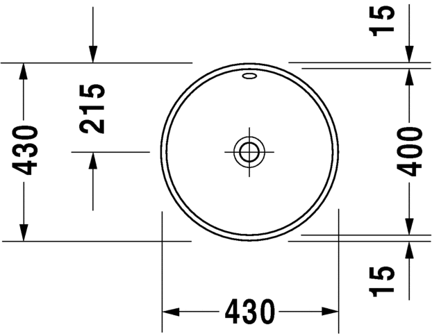 Раковина встраиваемая снизу Duravit architec 0468400000 43х43см